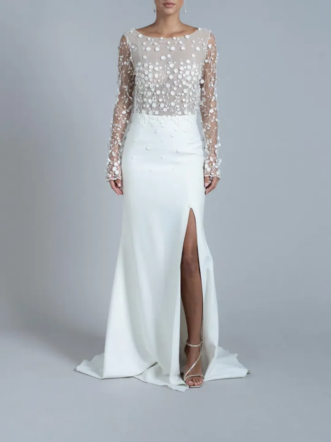 Rime Arodaky Blair Wedding Dress White Size 10 for rent on The Volte - main image
