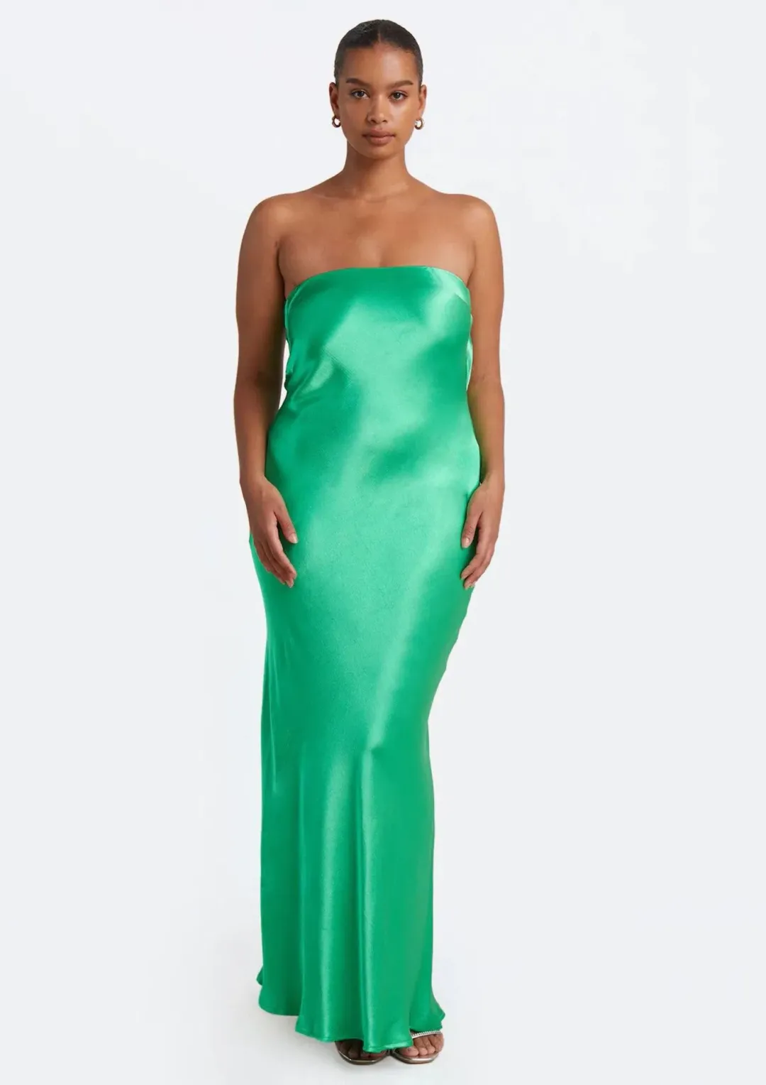 Bec & Bridge Moon Dance Strapless Dress Emerald Green Size 8 for rent on The Volte - main image