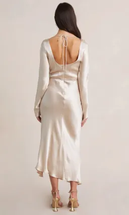 Bec & Bridge Moon Dance Long Sleeve Midi Dress Sand Size 10 for rent on The Volte - image 4