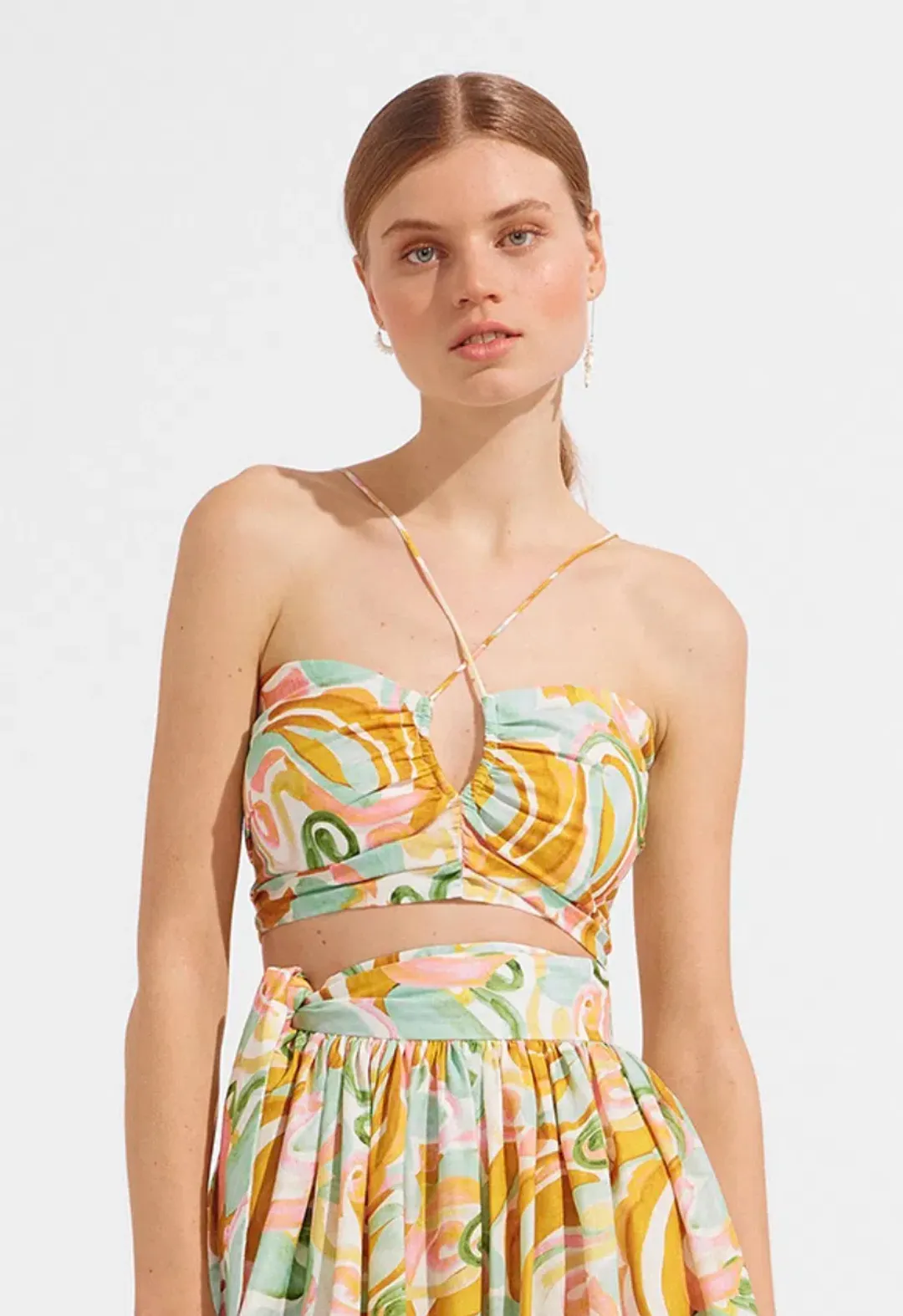 Steele Peta Crop & Brandt Midi Skirt Set Allegro Size Large for rent on The Volte - main image