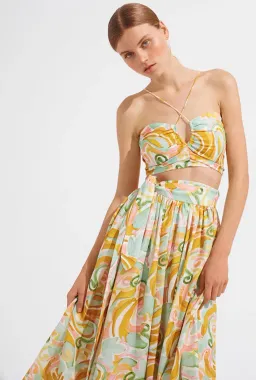 Steele Peta Crop & Brandt Midi Skirt Set Allegro Size Large for rent on The Volte - image 3