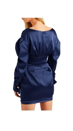 Alexandre Vauthier Mini Dress Dark Blue Size 12 for rent on The Volte - image 3