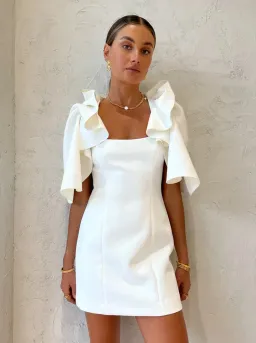 Acler Gwynn Dress Cream Size 8  for rent on The Volte - image 4