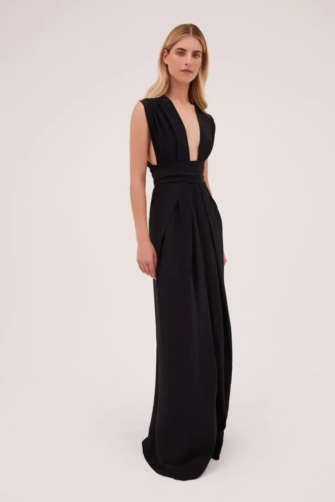 Bianca Spender Silk CDC Ascendent Gown Black Size  12 for rent on The Volte - main image