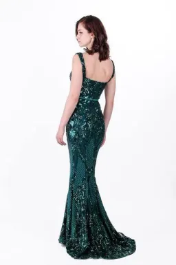Elle Zeitoune Harris Gown Emerald Green Size 6 for rent on The Volte - image 5