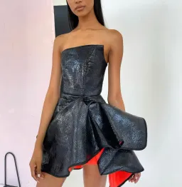 Eliya the Label Emma Mini Dress Black Size S/Au 8 for rent on The Volte - image 4