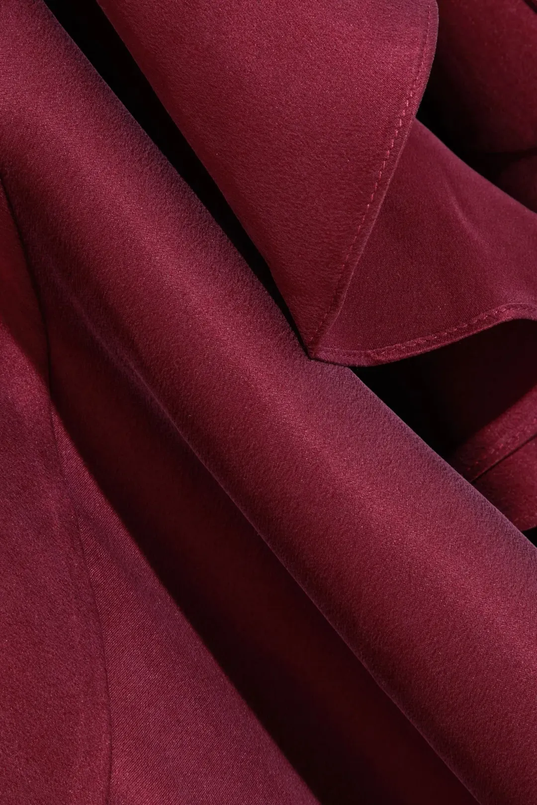 Zimmermann Asymmetric Washed Silk Wrap Midi Dress Burgundy Size 12 for rent on The Volte - main image