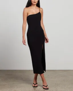 Bec & Bridge Fleur Asymmetric Midi Dress Black Size 12 for rent on The Volte - image 5