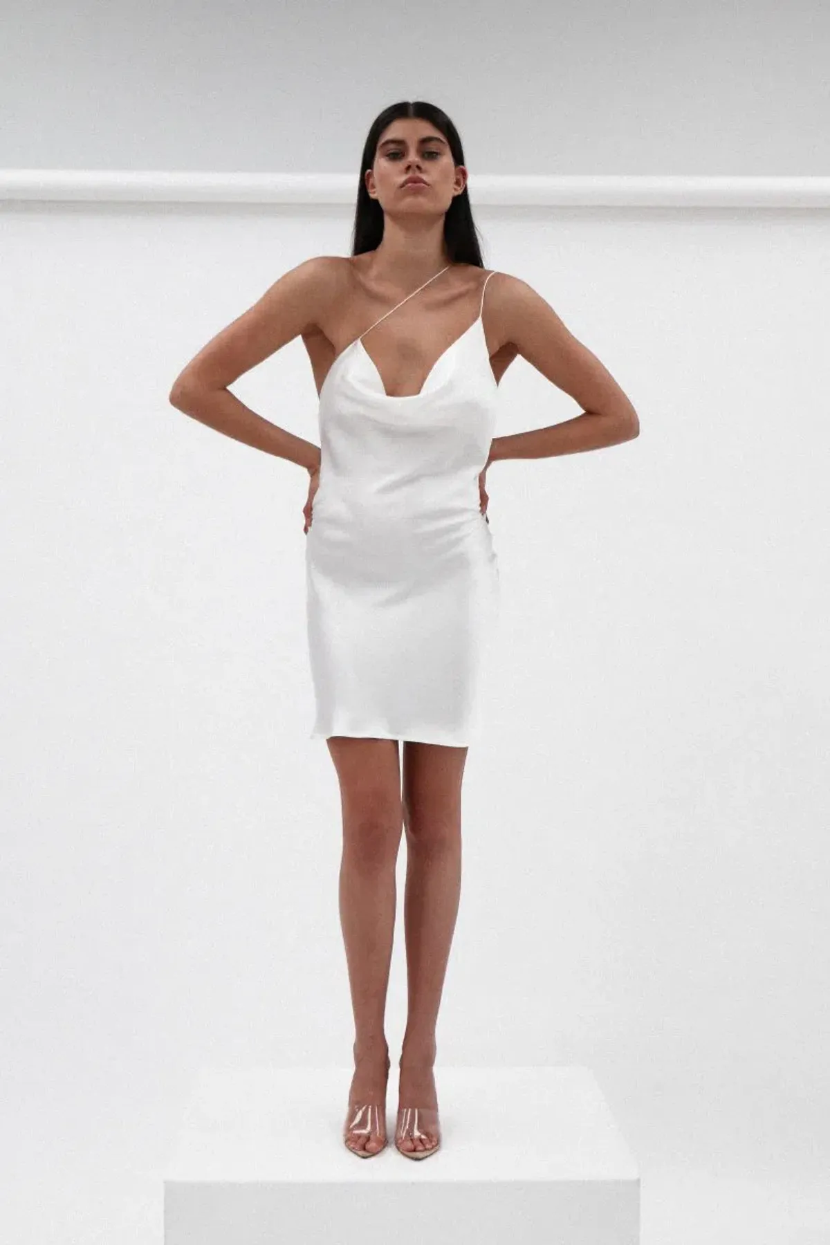 Natalie Rolt Avril Mini Dress White Size 8 for rent on The Volte - main image