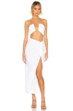 Natalie Rolt Bellini Crop Top Size 8 and Skirt Size 6 Set White for rent on The Volte - image 1