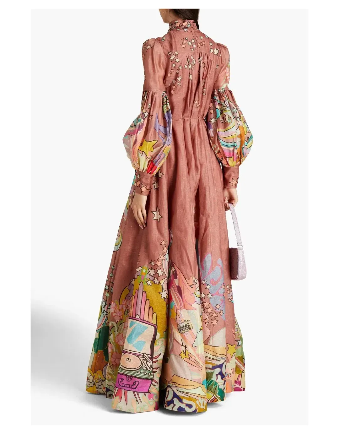 Zimmermann Concert Tie Neck Gown Pink Collage Size 1 / Au 10 for rent on The Volte - main image