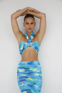 Asta Resort Carmen Top and Skirt Set Ocean Size 6 for rent on The Volte - image 2