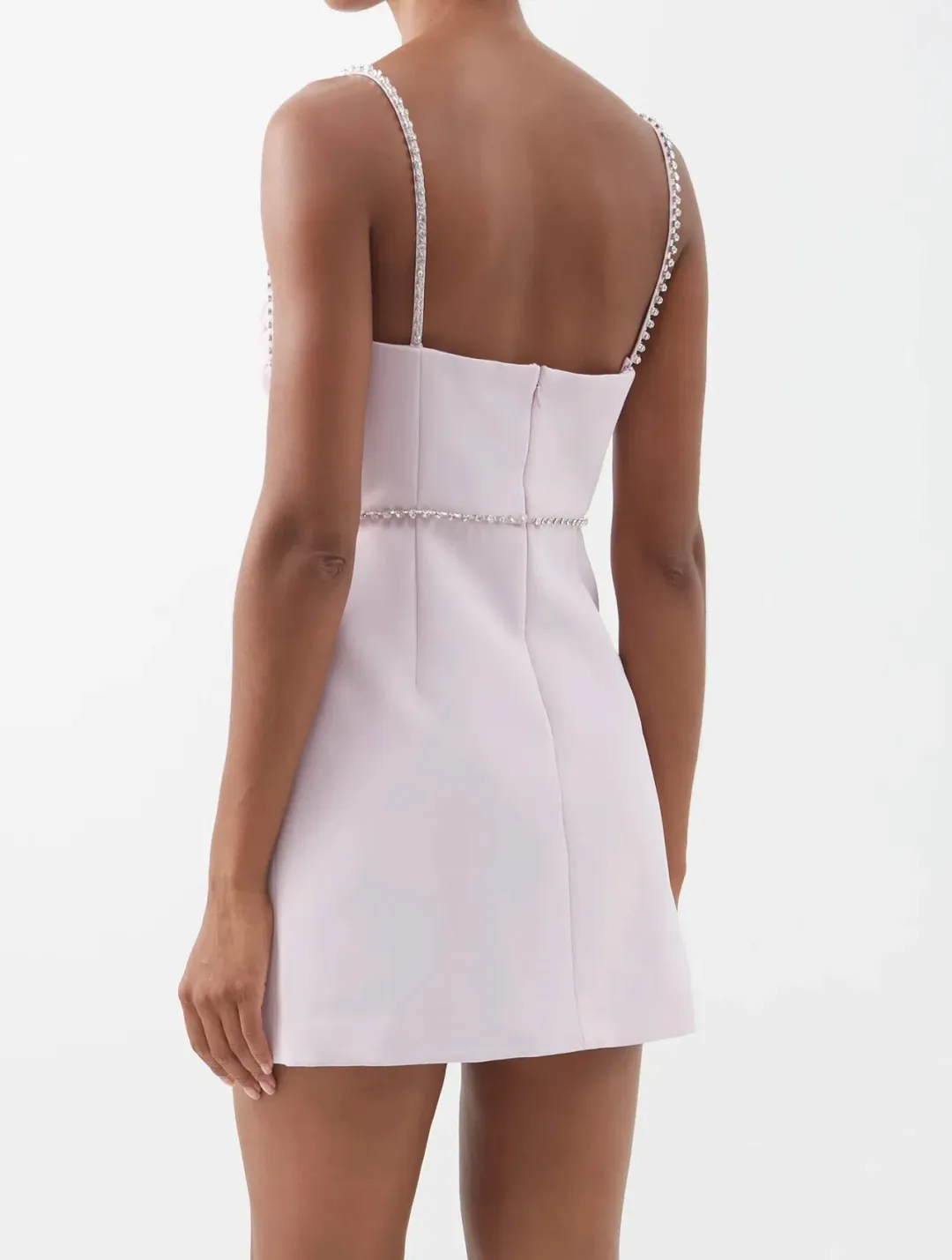 Self Portrait Chiffon And Crepe Mini Dress Pink Size M / AU 10 for rent on The Volte - main image