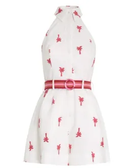 Zimmermann Fiesta Palm Halter Playsuit Pink Palm Size 2 / Au 12 for rent on The Volte - image 3