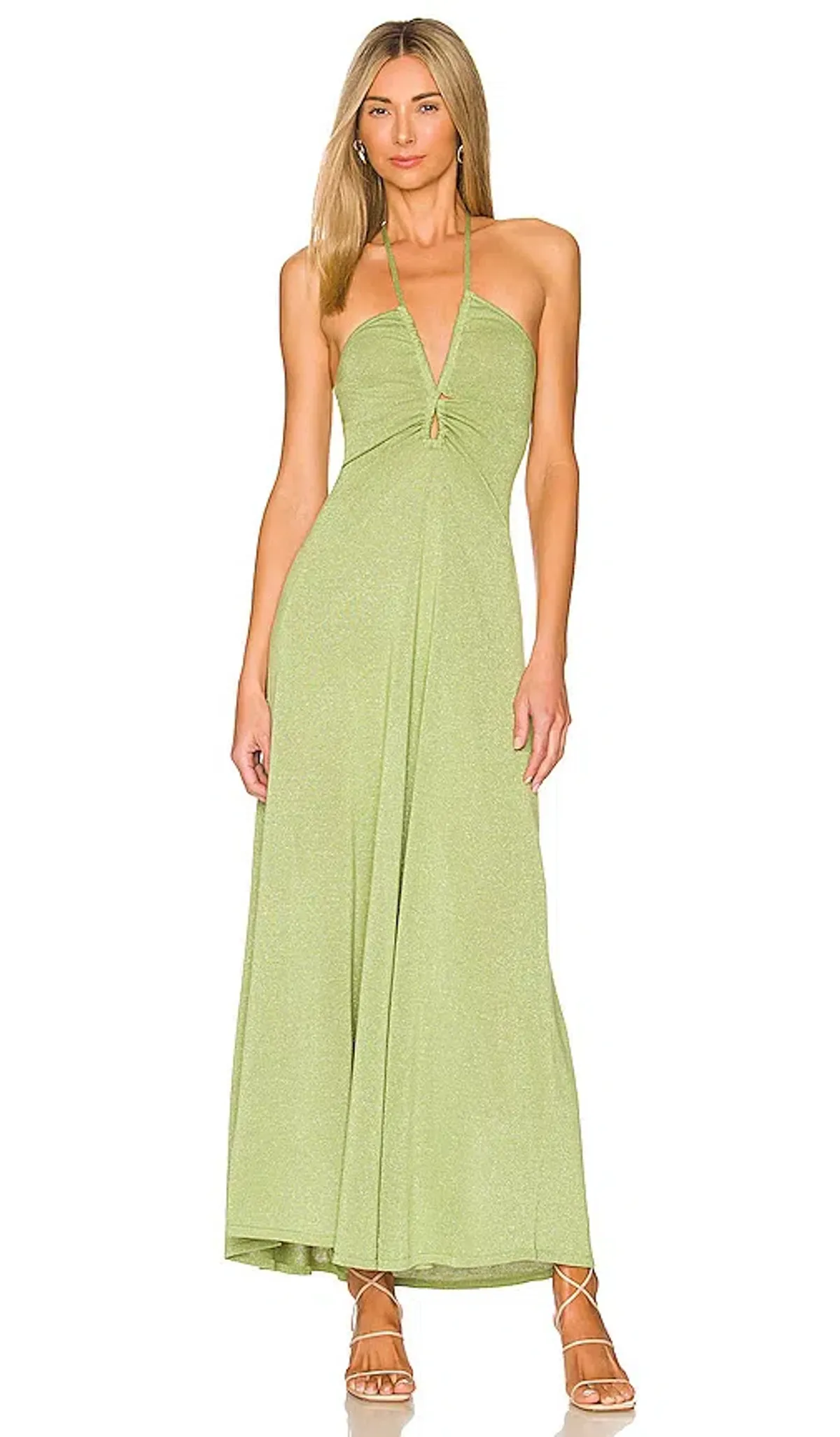 Bec and Bridge Indya Knit Maxi Dress Green Size 12 for rent on The Volte - main image