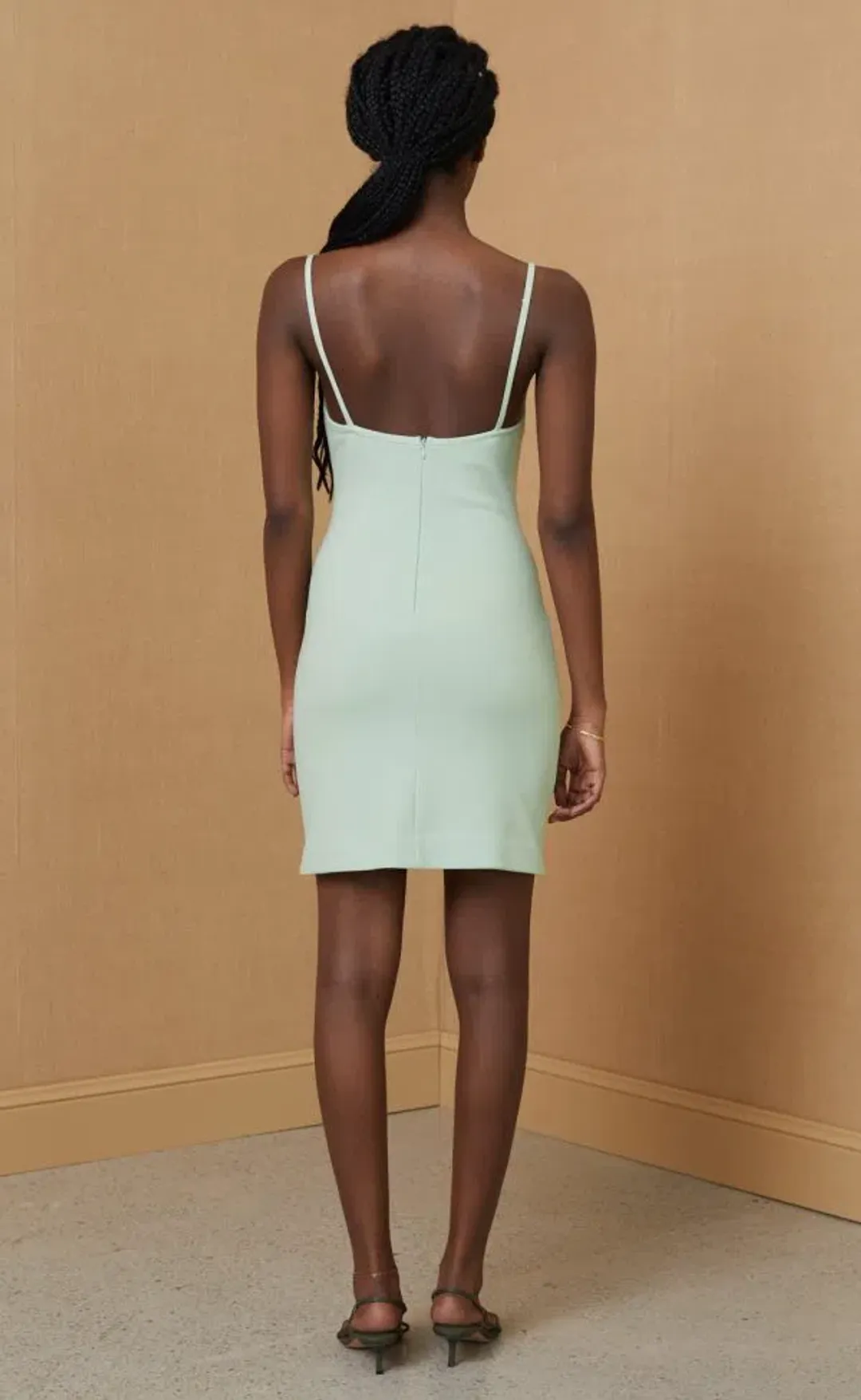 Bec & Bridge Hana Mini Dress in Avocado Green Size 16 for rent on The Volte - main image