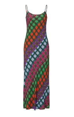 Rixo Holly Rainbow Check Print Dress Size 10  for rent on The Volte - image 2