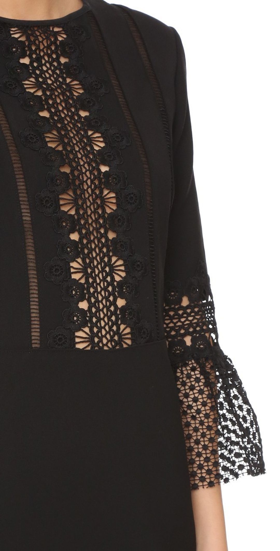 Self Portrait Black Lace Cocktail Dress Black Size 8 for rent on The Volte - main image