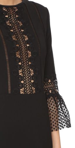 Self Portrait Black Lace Cocktail Dress Black Size 8 for rent on The Volte - image 3