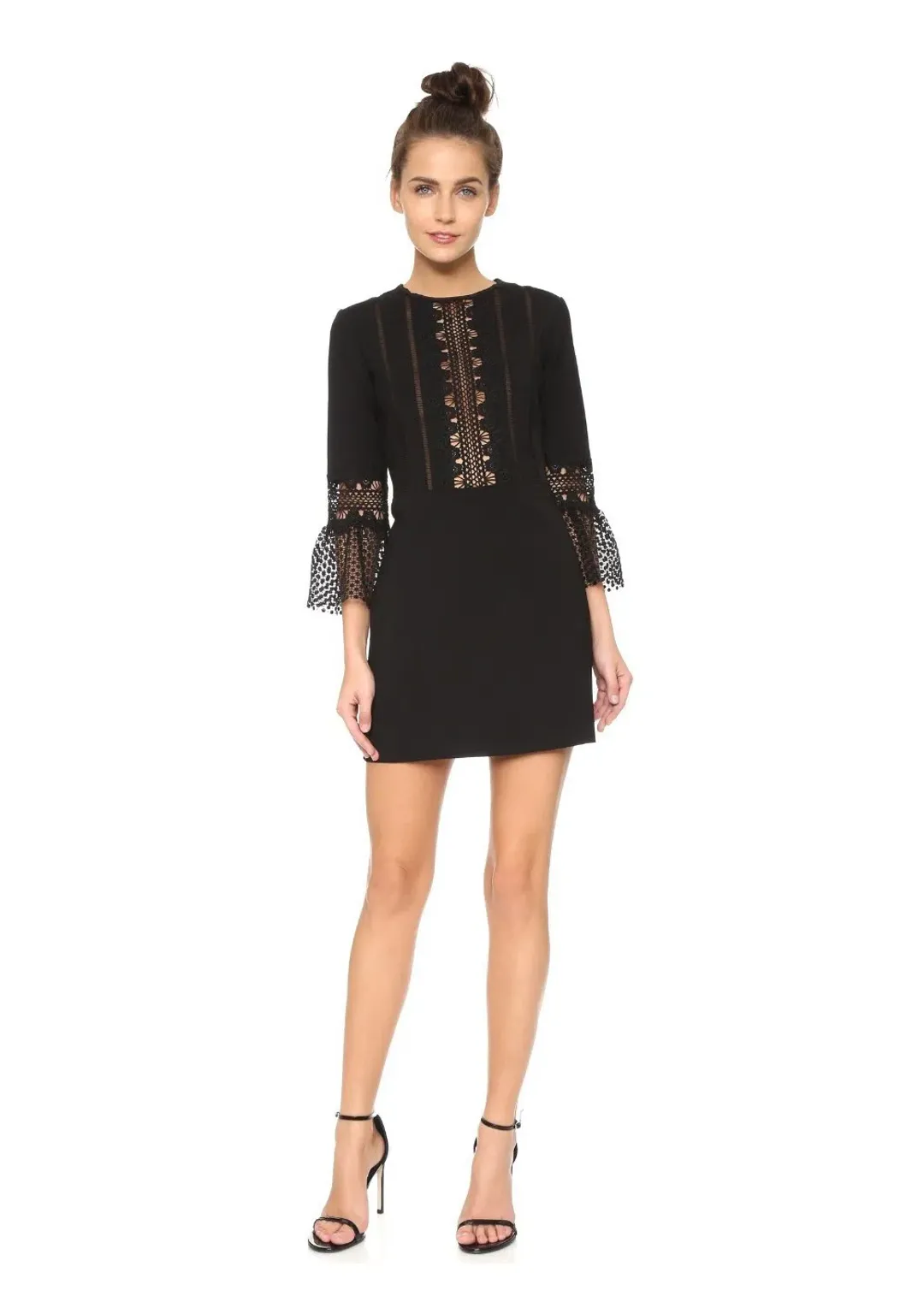 Self Portrait Black Lace Cocktail Dress Black Size 8 for rent on The Volte - main image