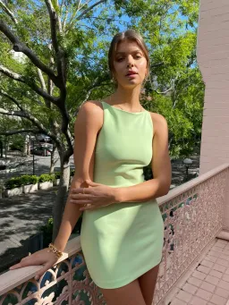 Bec & Bridge Clover Mini Dress in Apple Green Size 14 for rent on The Volte - image 5