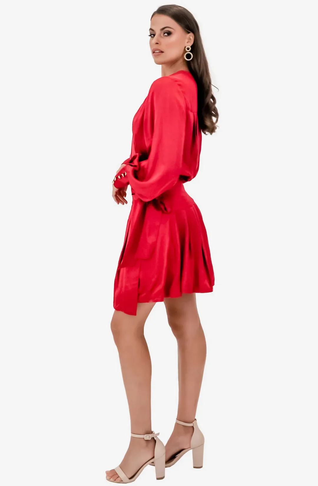 Aje Galina Wrap Dress Hot Pink Size 8 for rent on The Volte - main image