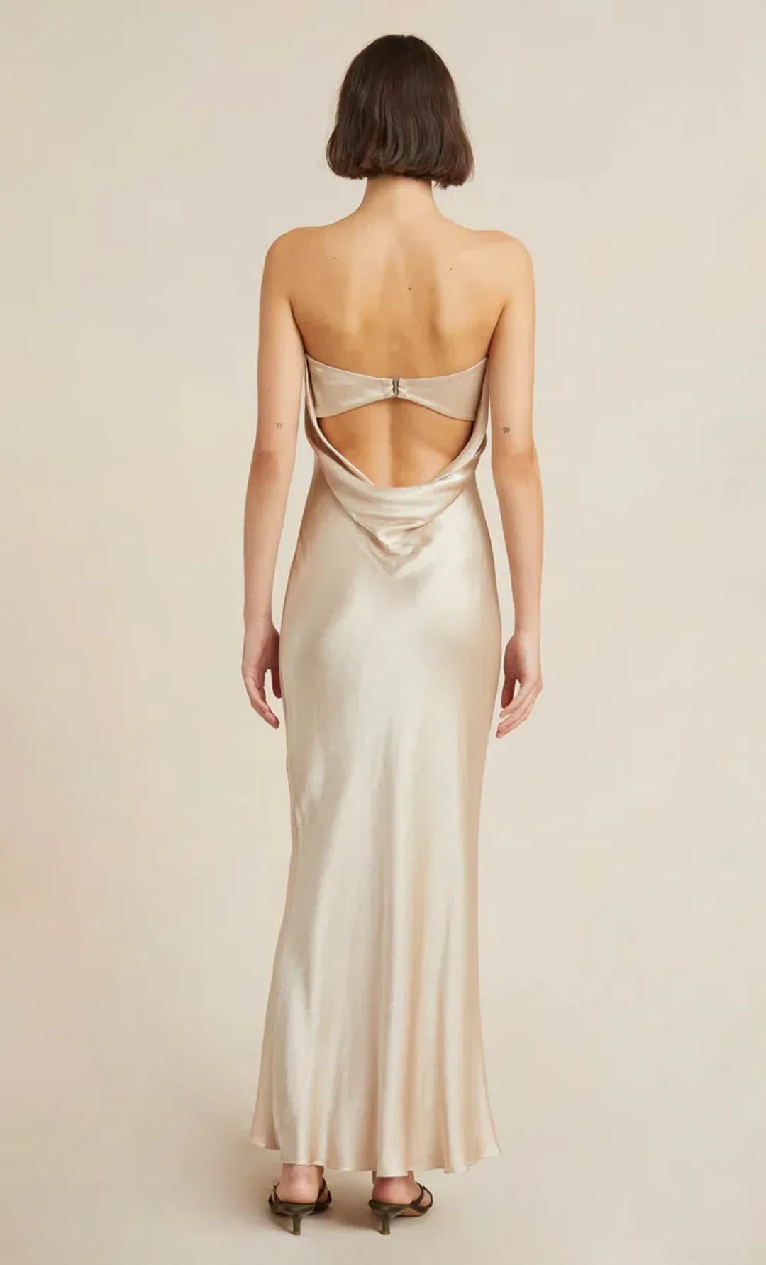 Bec and Bridge Moon Dance Strapless Dress in Sand Beige Size 12 for rent on The Volte - main image