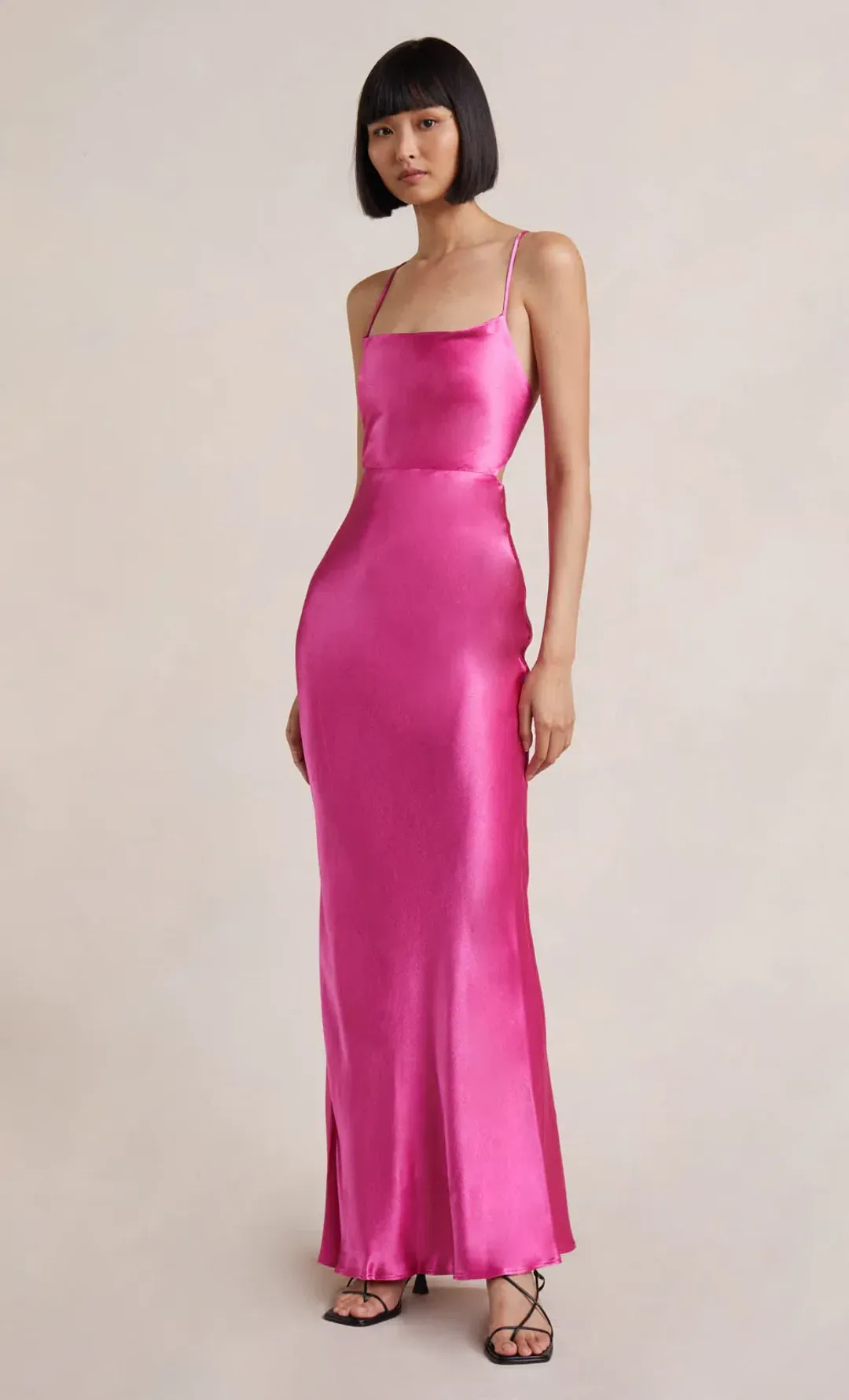 Bec & Bridge Loren Maxi Dress Deep Pink Size 6 for rent on The Volte - main image