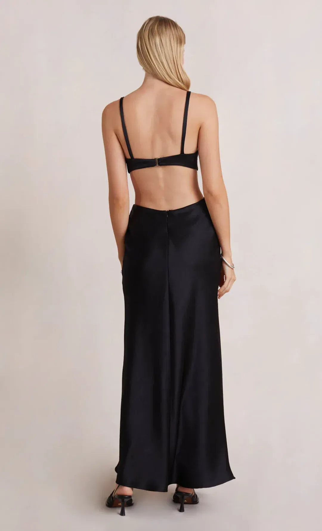 Bec & Bridge Felix V Maxi Dress Black Size 12  for rent on The Volte - main image