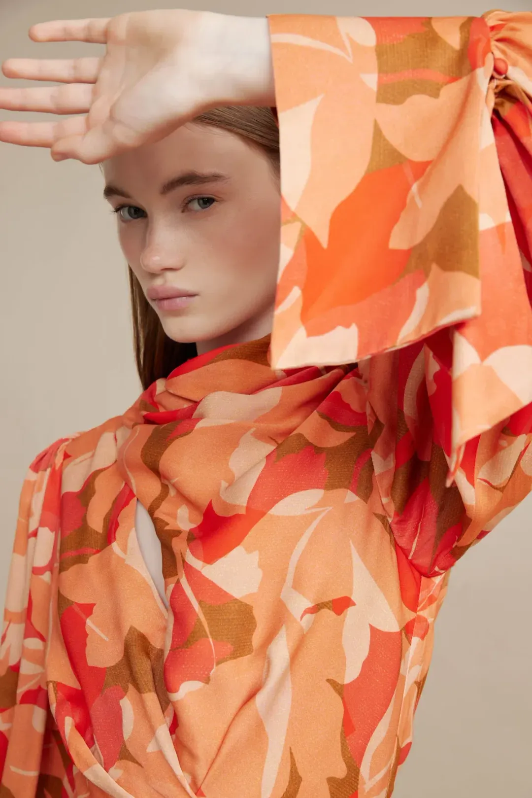 Acler Dunleer Dress Amber Bloom Size 10 for rent on The Volte - main image