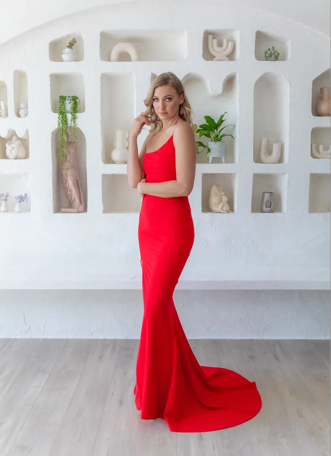 Love Nookie Jasmine Gown Red Size M  for rent on The Volte - main image
