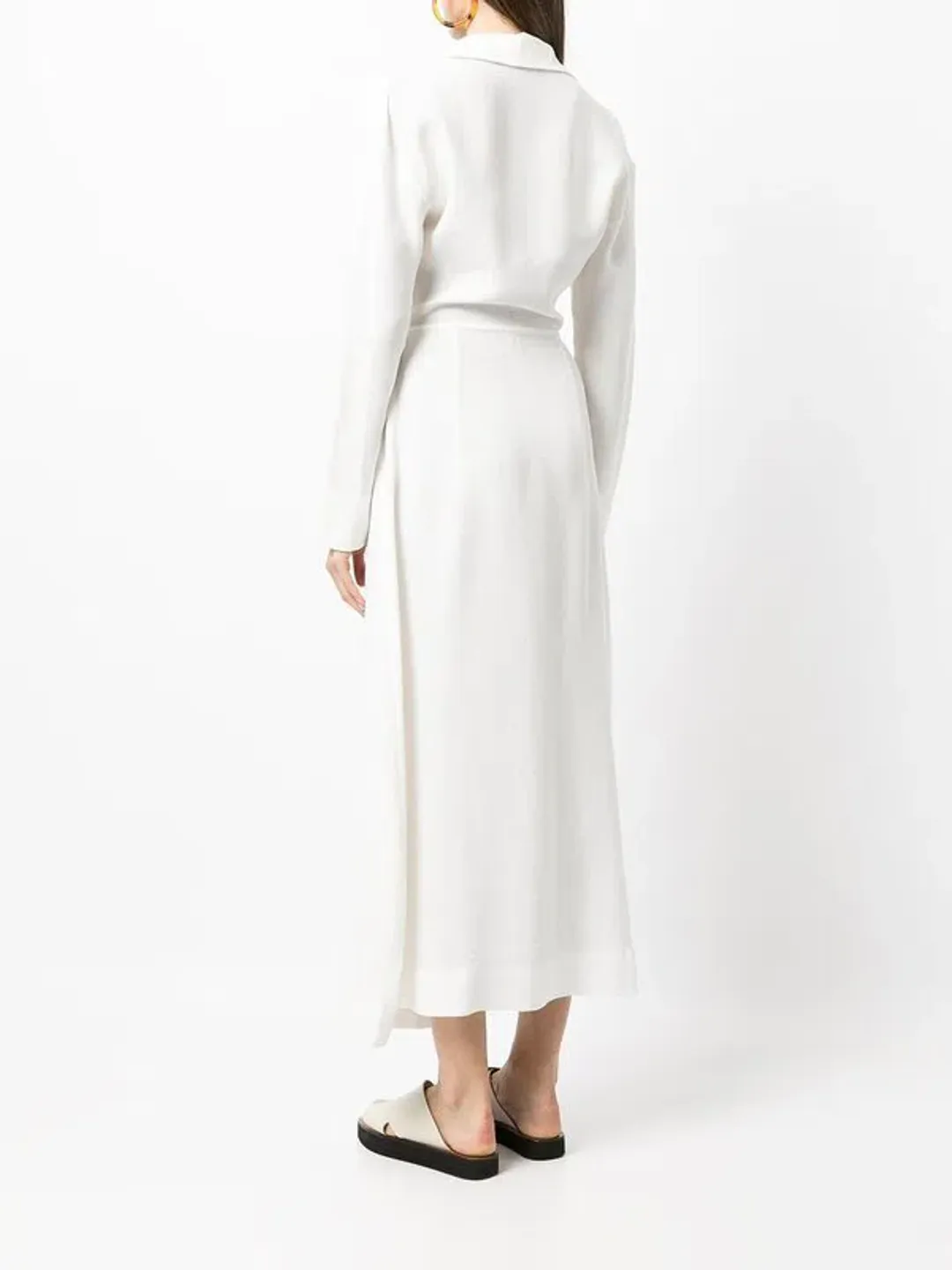 Sir The Label Clemence Long Sleeve Wrap Dress Ivory Size 0 / AU 6 for rent on The Volte - main image