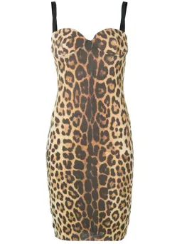 Moschino Leopard Print Sleeveless Bustier Dress Print Size 8 - Brand New! for rent on The Volte - image 3