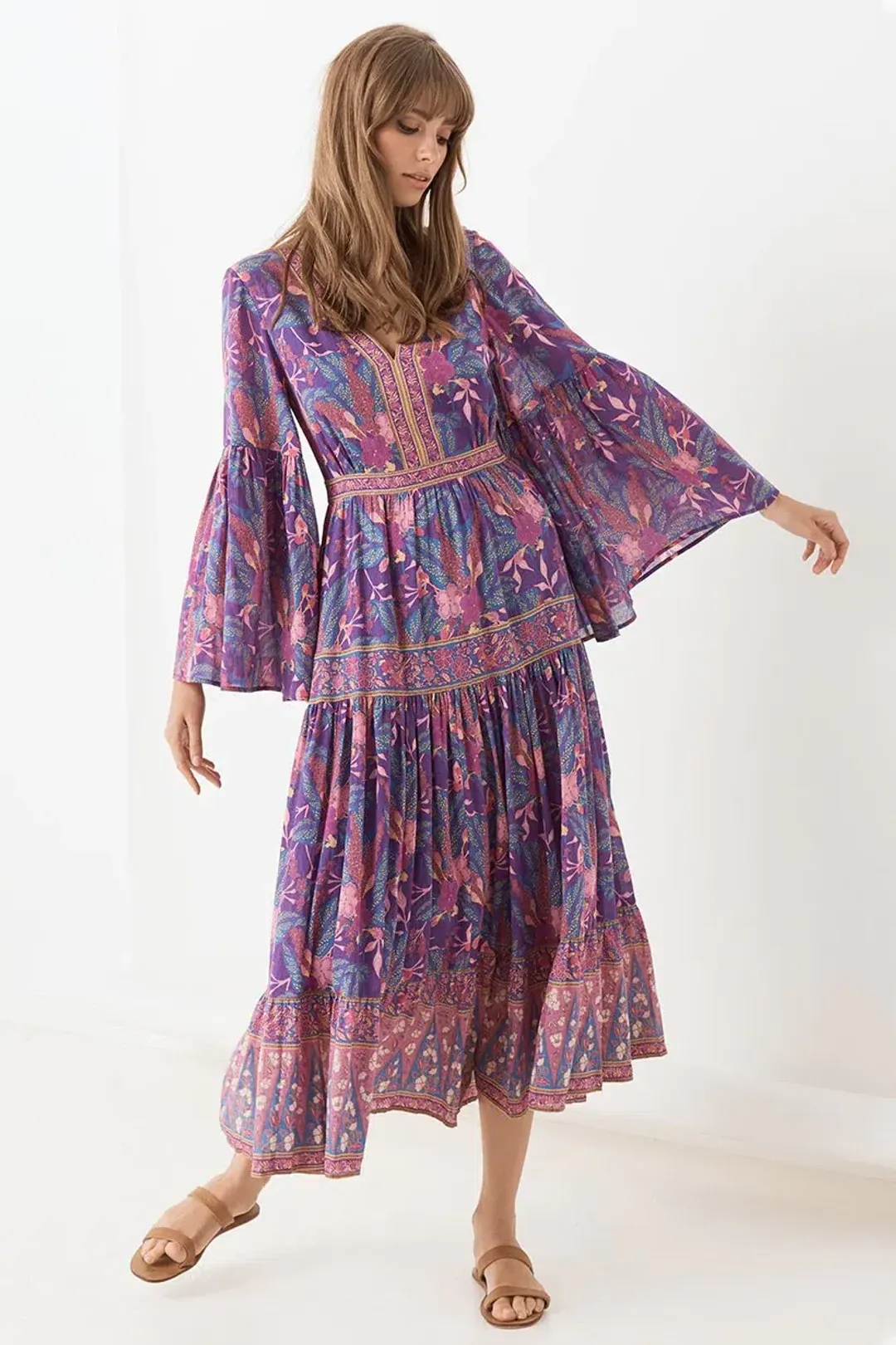 Spell & The Gypsy Collective Bianca Gown Wisteria Size M for rent on The Volte - main image