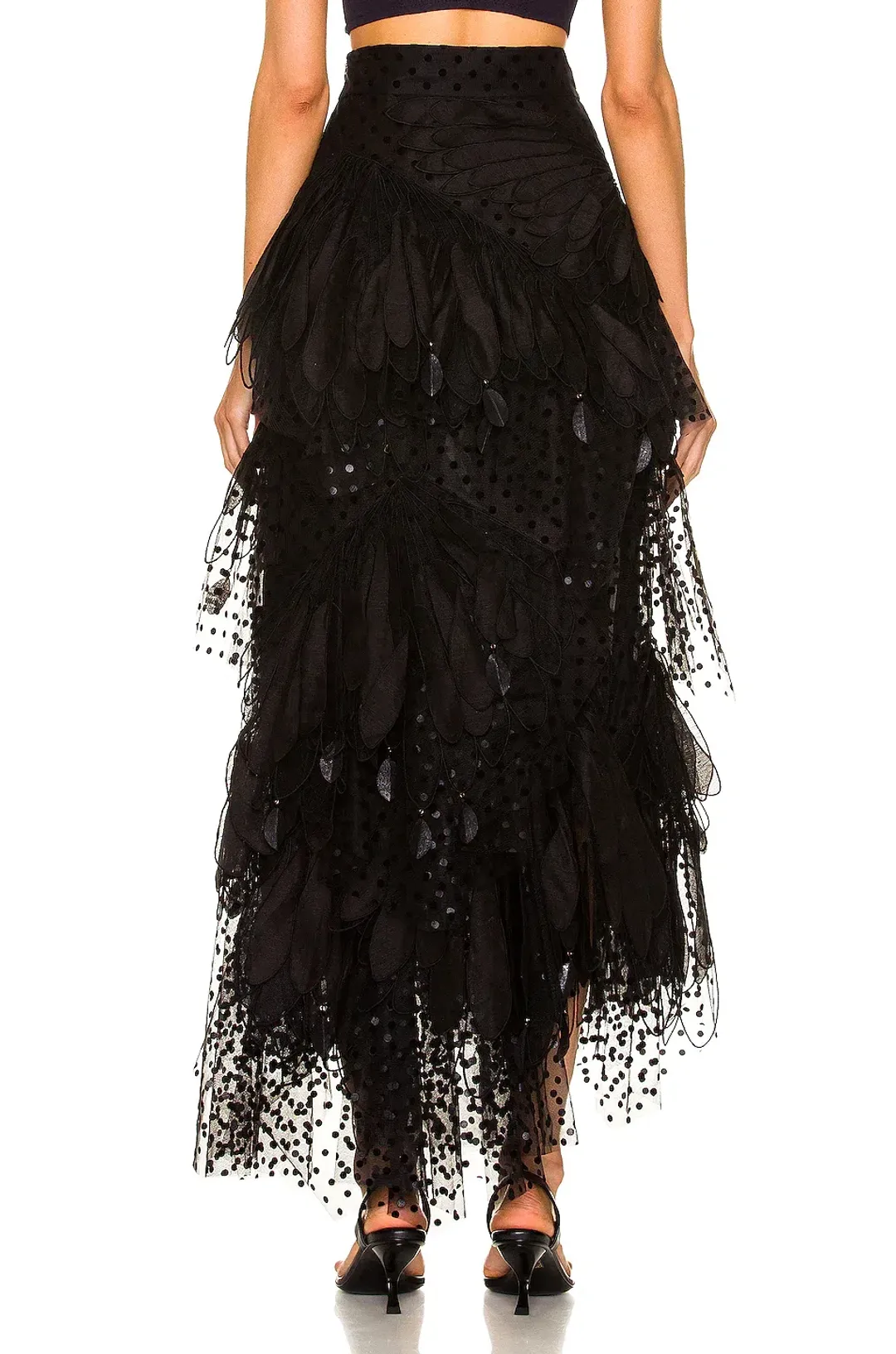 Zimmermann Rhythmic Embroidery Skirt Black Size 0/AU 8 for rent on The Volte - main image