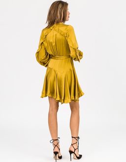 ZIMMERMANN WINSOME FLUTTER ROBE DRESS CITRUS Size 8 for rent on The Volte - image 4