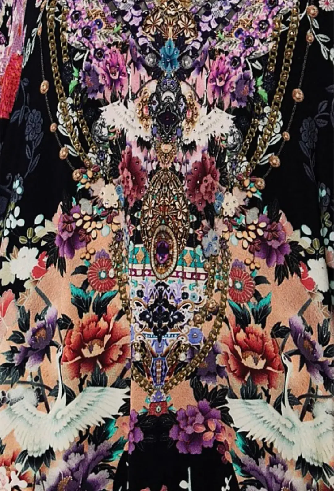 Camilla Bat Sleeve Dress Nights with Her Print One Size for rent on The Volte - main image