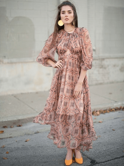 Zimmermann Empire Heiress Dress Ochre Konya Size 8 for rent on The Volte - image 3