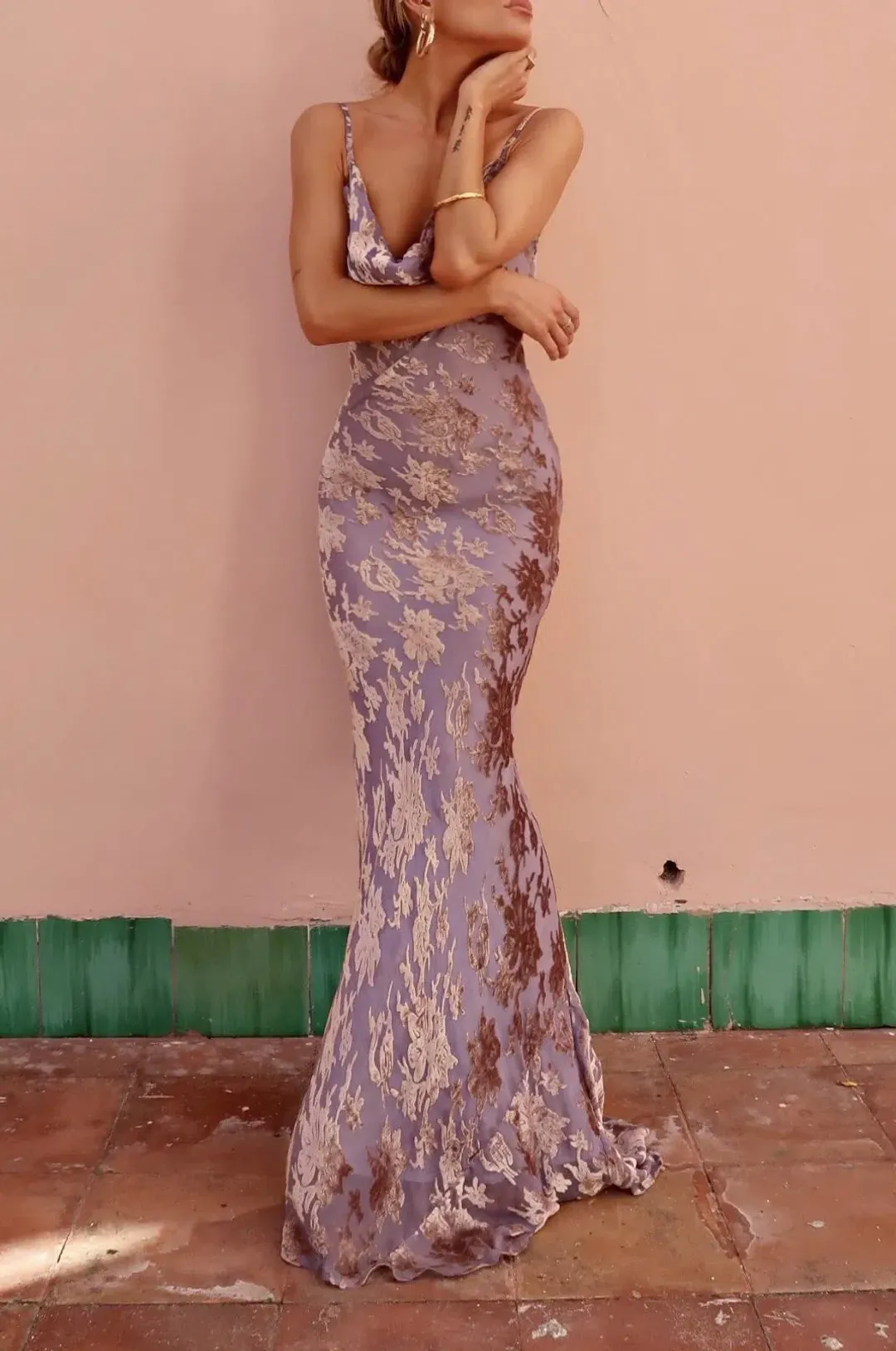 Rat and Boa Dress Athena Dress Purple Size M for rent on The Volte - main image