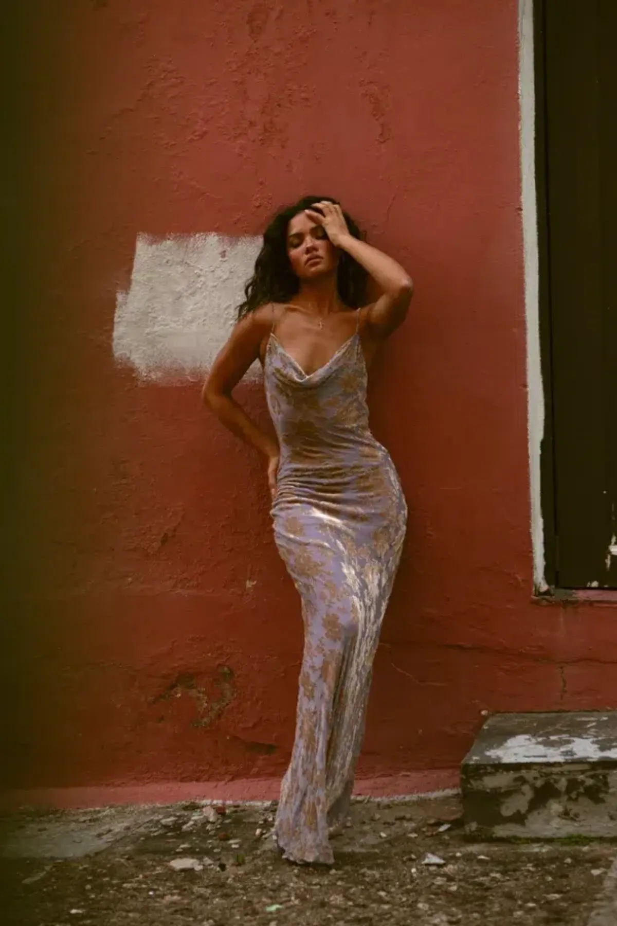 Rat and Boa Dress Athena Dress Purple Size M for rent on The Volte - main image