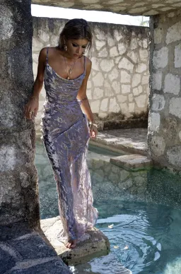 Rat and Boa Dress Athena Dress Purple Size M for rent on The Volte - image 2