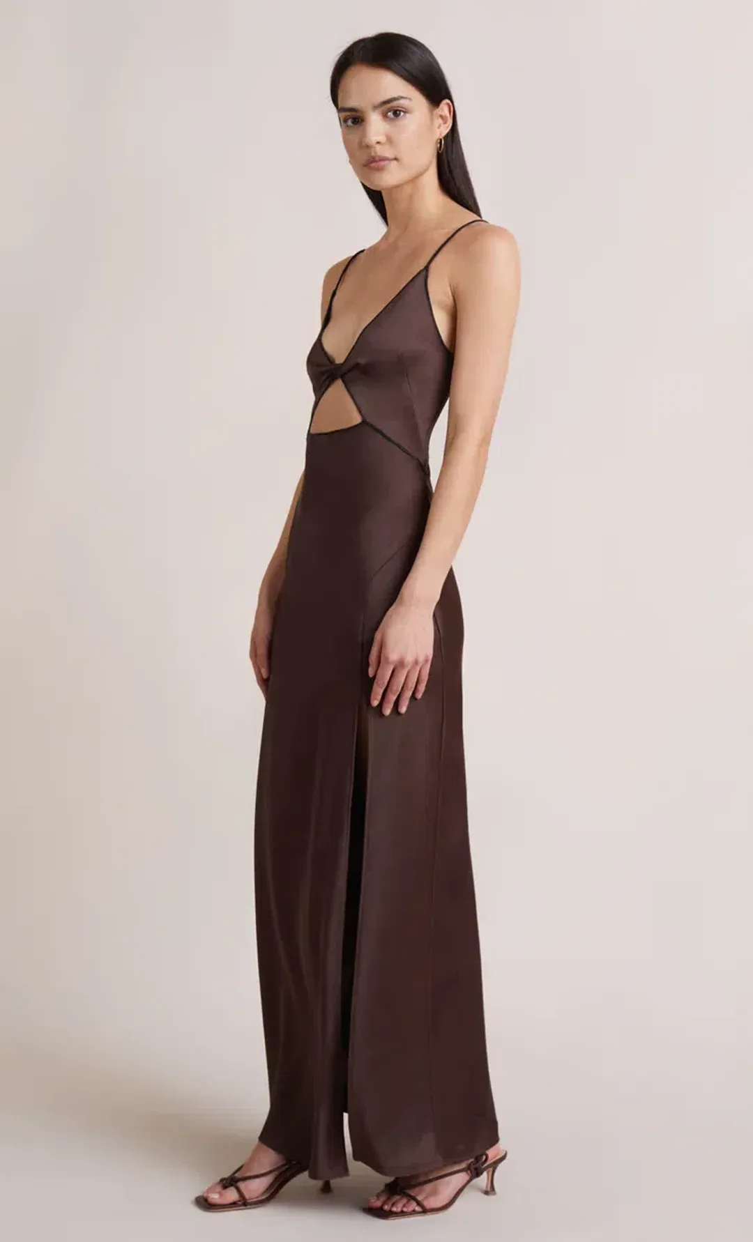 Bec & Bridge Hazel Maxi Dress in Chocolate Brown Size 12 for rent on The Volte - main image
