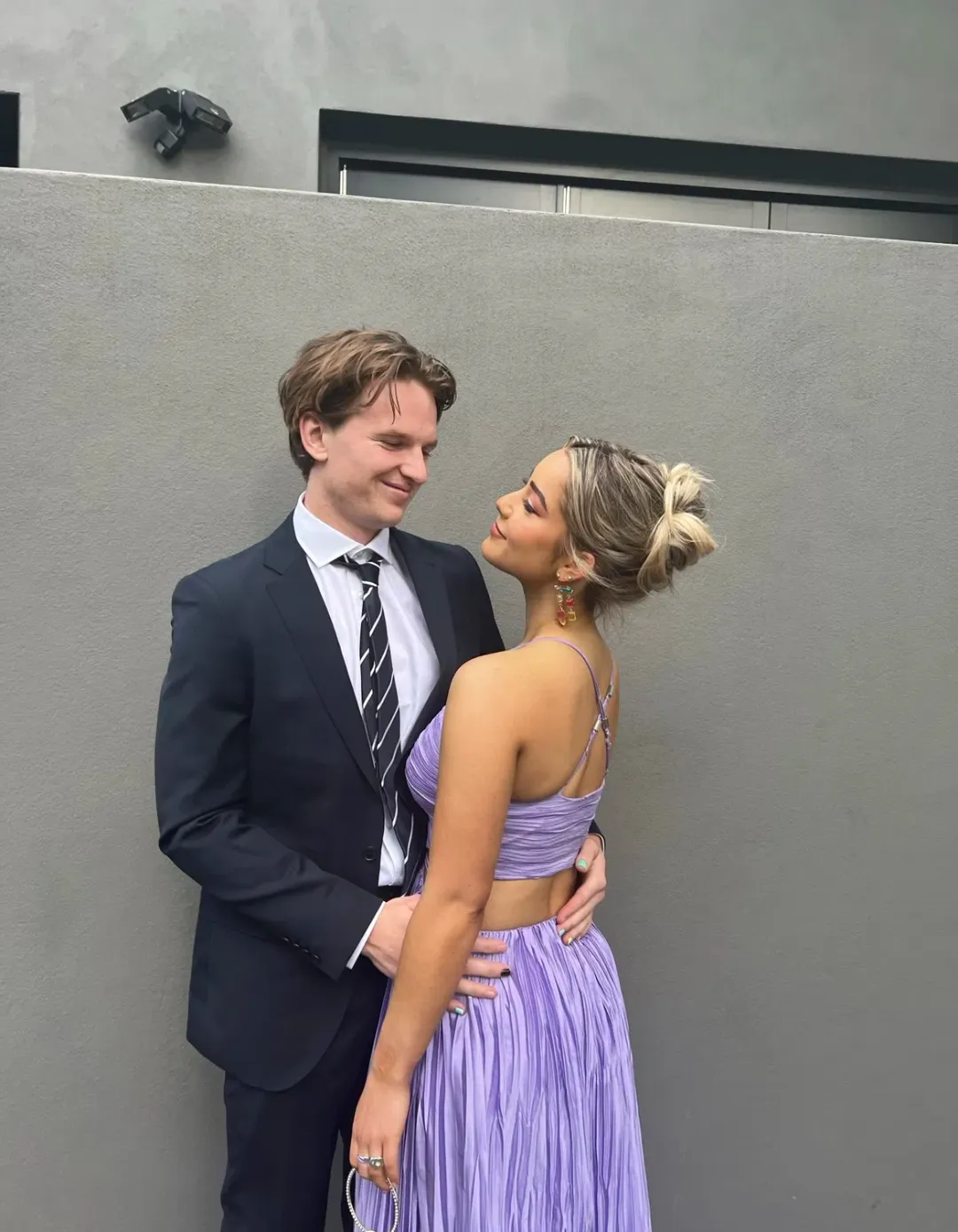 Jonathan Simkhai Marli Pleated Gown Lavender Size 6 for rent on The Volte - main image