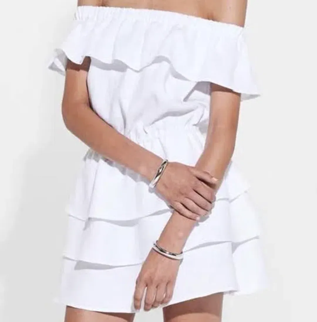 Sir The Label Stefi Mini Dress White Size AU 10 for rent on The Volte - main image
