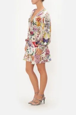 Camilla Button Front Frill Dress Queens Bee Hive Print Size 6 for rent on The Volte - image 4