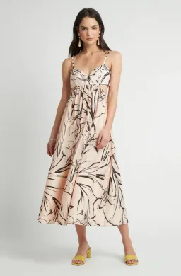 Sheike Brushed Lily Midi Dress Print Size 6 for rent on The Volte - image 1