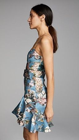 NICHOLAS - ARIELLE BLUE FLORAL MINI DRESS SIZE 6 for rent on The Volte - image 3