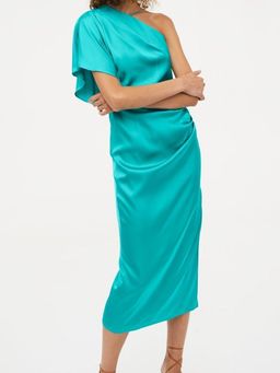 MANNING CARTELL 6MIAMI HEAT OFF THE SHOULDER DRESS TURQUOISE SIZE 6 for rent on The Volte - image 2