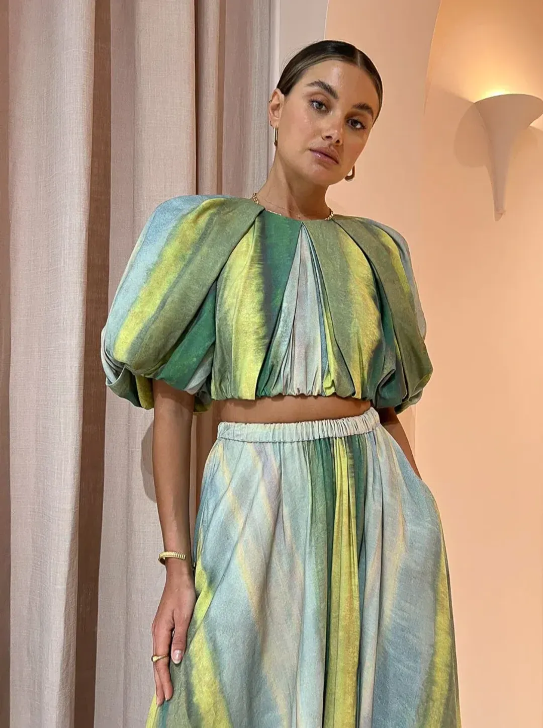 Acler Cumberland Top and Skirt Set Print Size 10 for rent on The Volte - main image