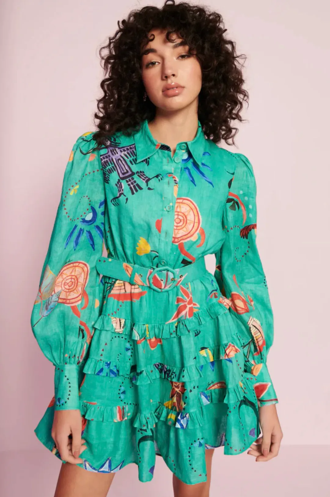 Kate Ford Cordia Layered Dress Print Size 1/Au 8 for rent on The Volte - main image